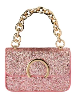 Olga Berg Lidia Top Handle Crossbody Bag In Pink