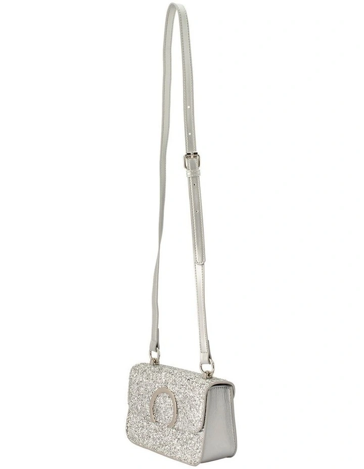 Olga Berg Lidia Top Handle Crossbody Bag In Silver 4 Olga Berg Lidia Top Handle Crossbody Bag In Silver - Image 2