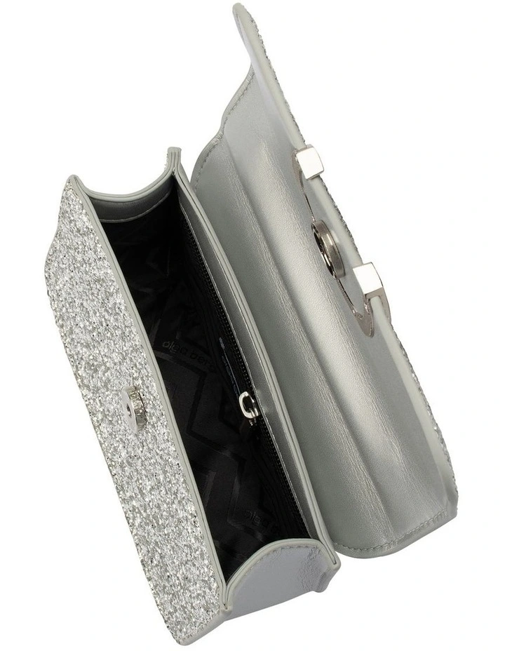 Olga Berg Lidia Top Handle Crossbody Bag In Silver 5 Olga Berg Lidia Top Handle Crossbody Bag In Silver - Image 3