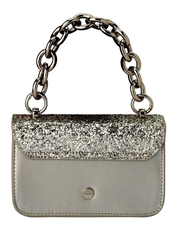 Olga Berg Lidia Top Handle Crossbody Bag In Silver 6 Olga Berg Lidia Top Handle Crossbody Bag In Silver - Image 4