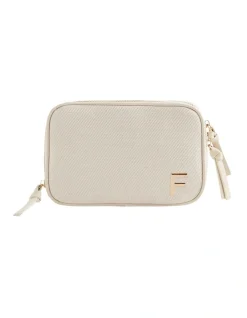 Seed Heritage Initial "F" Make Up Bag In Oatmeal