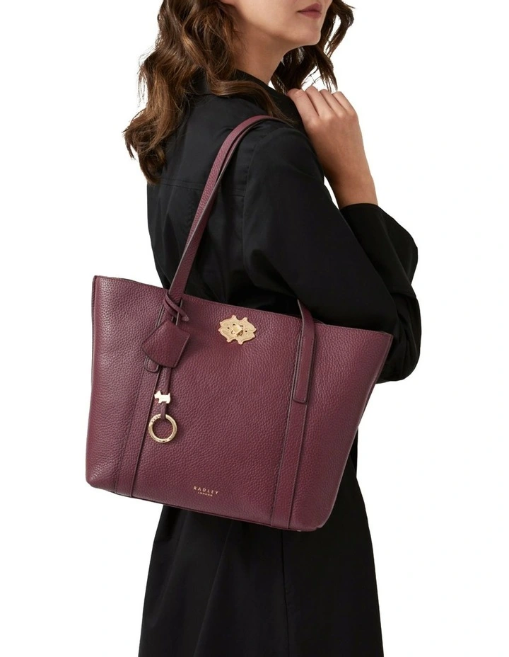 Radley Museum Street Medium Zip-Top Tote Bag In Dark Cherry 4 Radley Museum Street Medium Zip-Top Tote Bag In Dark Cherry - Image 2