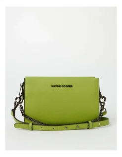 Wayne Cooper Kaylee Zip Top Crossbody Bag In Lime