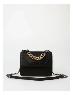 Wayne Cooper Karla Flapover Crossbody Bag In Black