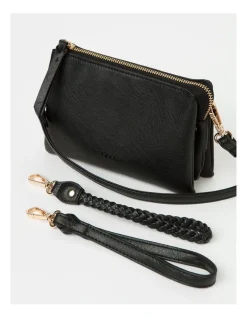 Piper Mia Multi Gusset Crossbody Bag In Black -Mocha shop 930624130 3 720x928