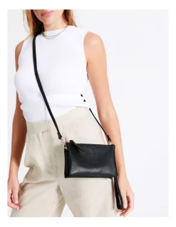 Piper Mia Multi Gusset Crossbody Bag In Black -Mocha shop 930624130 4 1 720x928