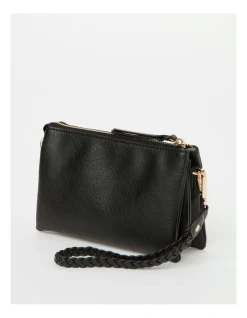 Piper Mia Multi Gusset Crossbody Bag In Black -Mocha shop 930624130 6 720x928