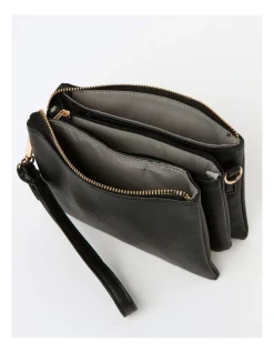 Piper Mia Multi Gusset Crossbody Bag In Black -Mocha shop 930624130 7 720x928