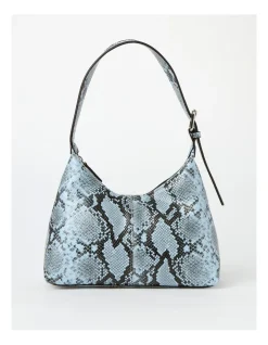 Miss Shop Sacramento Python Shoulder Bag In Blue