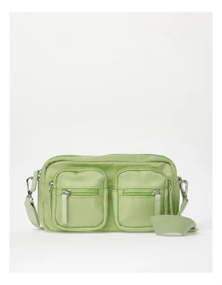 Miss Shop Colorado Zip Top Crossbody Bag In Lime