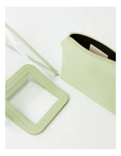 Miss Shop Vision Vinylite Satchel Bag In Lime -Mocha shop 930627370 5 720x928