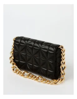 Miss Shop Zurich Flapover Shoulder Bag In Black