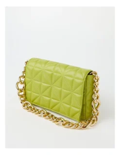 Miss Shop Zurich Flapover Shoulder Bag In Lime