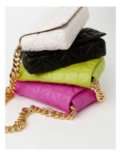 Miss Shop Zurich Flapover Shoulder Bag In Lime -Mocha shop 930627640 7 720x928