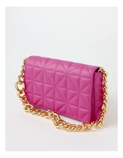 Miss Shop Zurich Flapover Shoulder Bag In Fuchsia