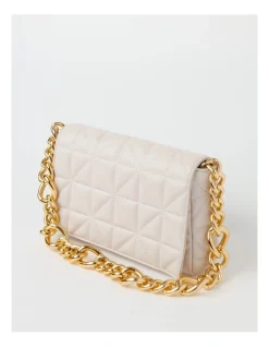 Miss Shop Zurich Flapover Shoulder Bag In Stone