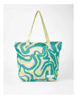 Miss Shop Chicago Psychedelic Canvas Tote Bag In Assorted