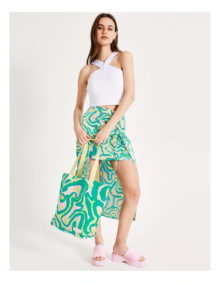 Miss Shop Chicago Psychedelic Canvas Tote Bag In Assorted 4 Miss Shop Chicago Psychedelic Canvas Tote Bag In Assorted - Image 2