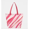 Miss Shop Chicago Zebra Canvas Tote Bag In Pink -Mocha shop 930628000 1 1 720x928