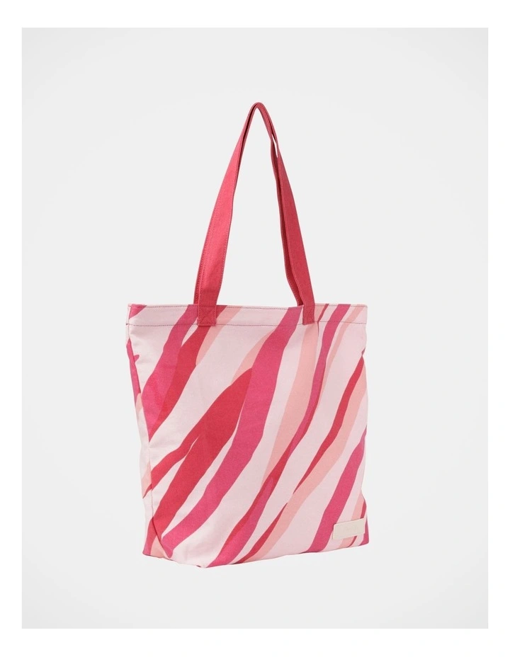 Miss Shop Chicago Zebra Canvas Tote Bag In Pink 5 Miss Shop Chicago Zebra Canvas Tote Bag In Pink - Image 3