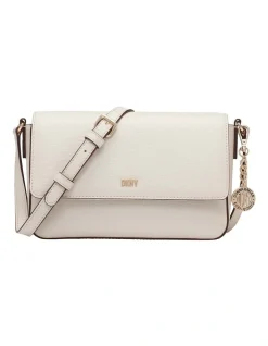 DKNY Bryant Flapover Crossbody Bag In Stone