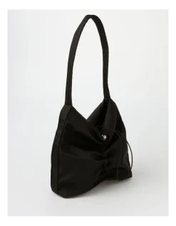 Miss Shop Ohio Drawstring Shoulder Bag In Black -Mocha shop 934542190 3 1 720x928