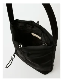 Miss Shop Ohio Drawstring Shoulder Bag In Black -Mocha shop 934542190 6 720x928