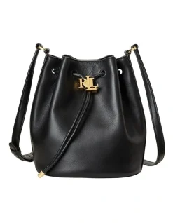 Lauren Ralph Lauren Andie 19 Bucket Shoulder Bag In Black
