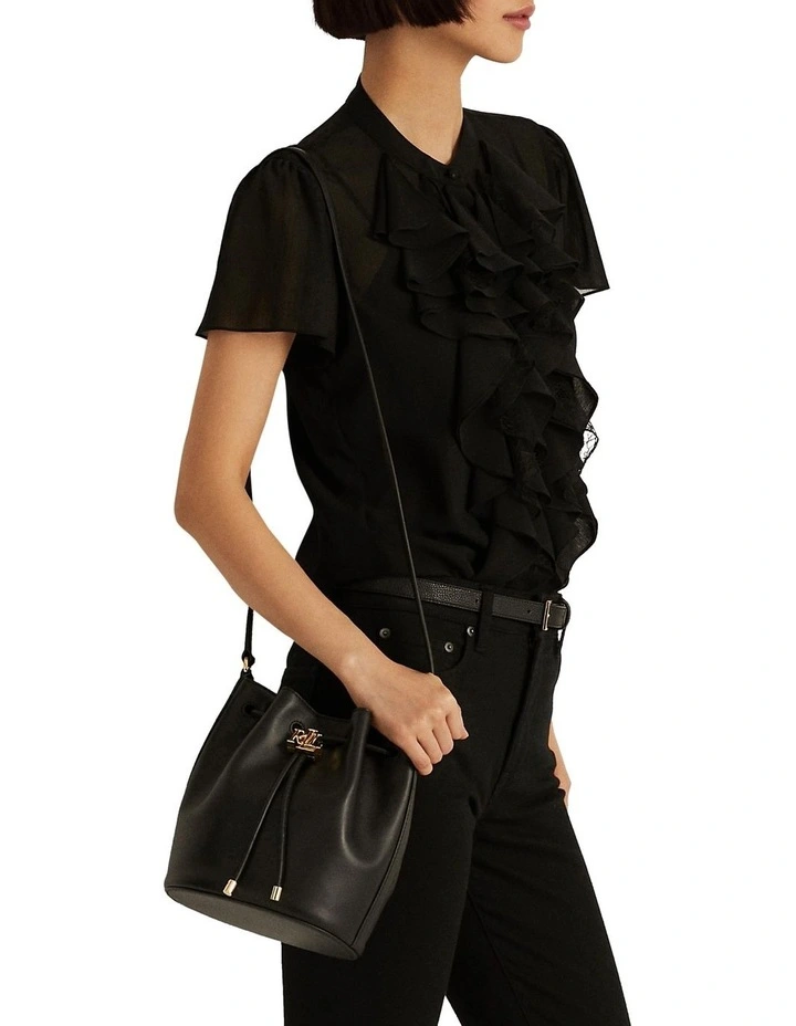 Lauren Ralph Lauren Andie 19 Bucket Shoulder Bag In Black 4 Lauren Ralph Lauren Andie 19 Bucket Shoulder Bag In Black - Image 2