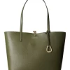 Lauren Ralph Lauren Reversible Tote Bag Zebra Ptchwrk In Clsc Olive/Olive -Mocha shop 934583320 1 720x928