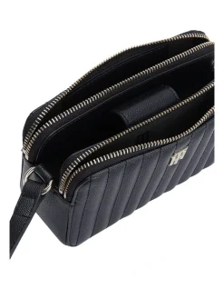 Tommy Hilfiger Quilted TH Monogram Crossover Camera Bag In Black -Mocha shop 935229340 3 720x928