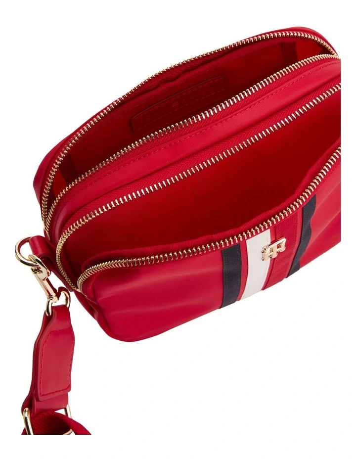 Tommy Hilfiger Monogram Stripe Nylon Crossover Bag In Primary Red 5 Tommy Hilfiger Monogram Stripe Nylon Crossover Bag In Primary Red - Image 3