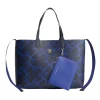 Tommy Hilfiger Iconic All-Over TH Monogram Tote In Space Blue -Mocha shop 935229970 1 720x928