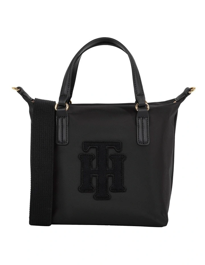 Tommy Hilfiger Small Poppy Tote In Black 3 Tommy Hilfiger Small Poppy Tote In Black