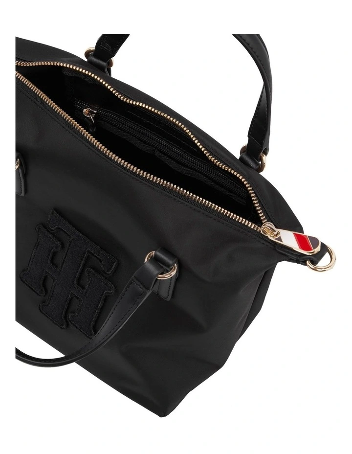 Tommy Hilfiger Small Poppy Tote In Black 5 Tommy Hilfiger Small Poppy Tote In Black - Image 3