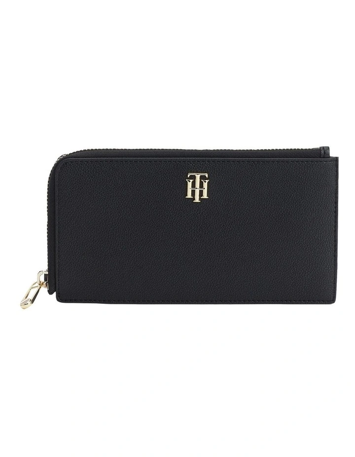 Tommy Hilfiger Slim Zip-Around Wallet In Black 3 Tommy Hilfiger Slim Zip-Around Wallet In Black