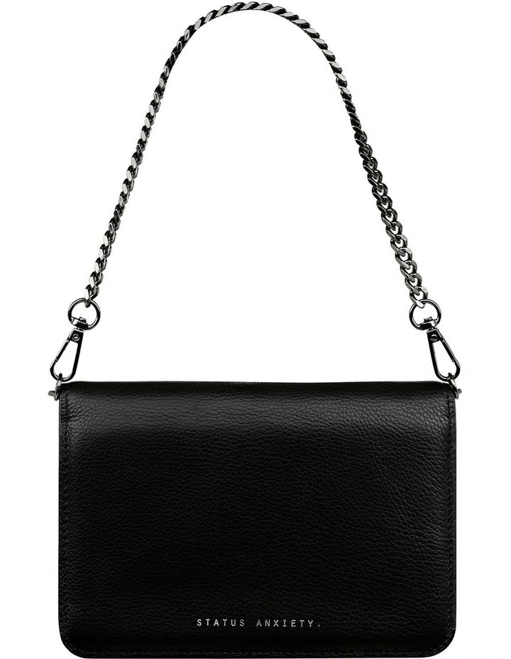 Status Anxiety She Burns Chain Flapover Crossbody Bag In Black 7 Status Anxiety She Burns Chain Flapover Crossbody Bag In Black - Image 5