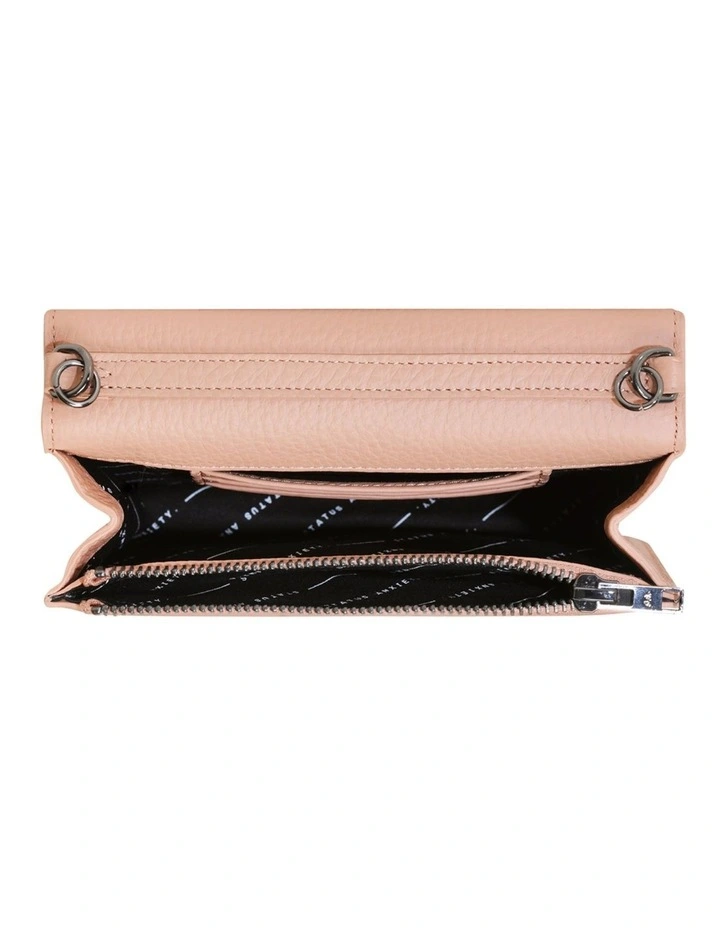 Status Anxiety She Burns Chain Flapover Crossbody Bag In Dusty Pink 9 Status Anxiety She Burns Chain Flapover Crossbody Bag In Dusty Pink - Image 7