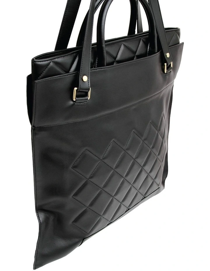 Belle & Bloom Lost Lovers Quilted Leather Tote In Black 8 Belle & Bloom Lost Lovers Quilted Leather Tote In Black - Image 6