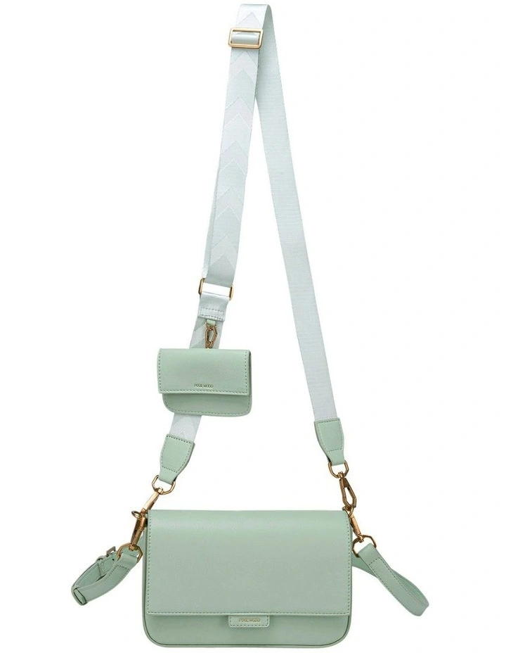 Pixie Mood Larissa Flapover Crossbody Bag In Pistachio Green 3 Pixie Mood Larissa Flapover Crossbody Bag In Pistachio Green