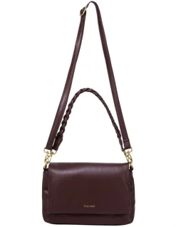 Pixie Mood Bubbly Flapover Shoulder Bag In Chocolate Brown