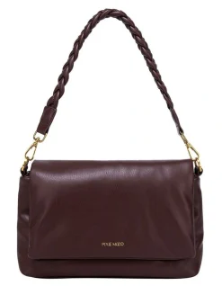 Pixie Mood Bubbly Flapover Shoulder Bag In Chocolate Brown -Mocha shop 938942200 3 720x928