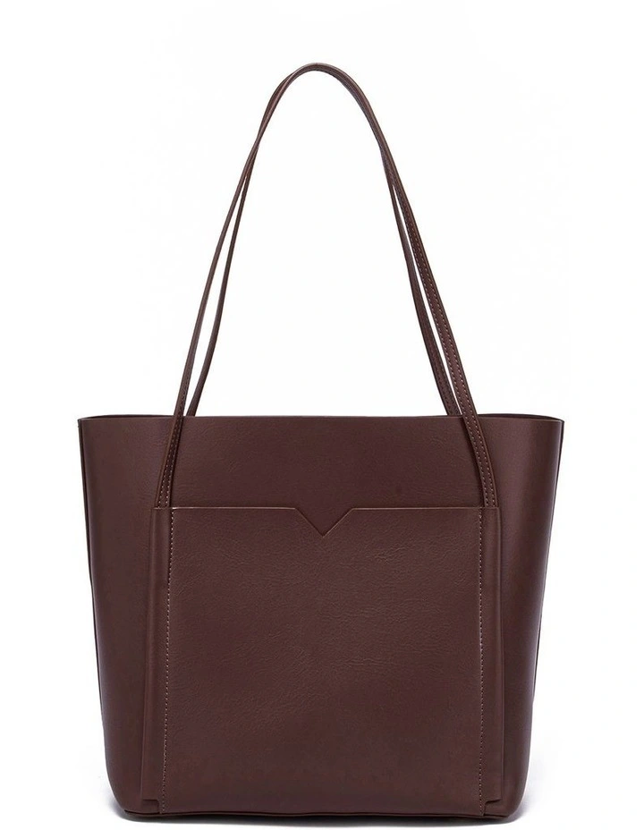 Pixie Mood Clara Removable Pouch Tote Bag In Chocolate Brown 5 Pixie Mood Clara Removable Pouch Tote Bag In Chocolate Brown - Image 3