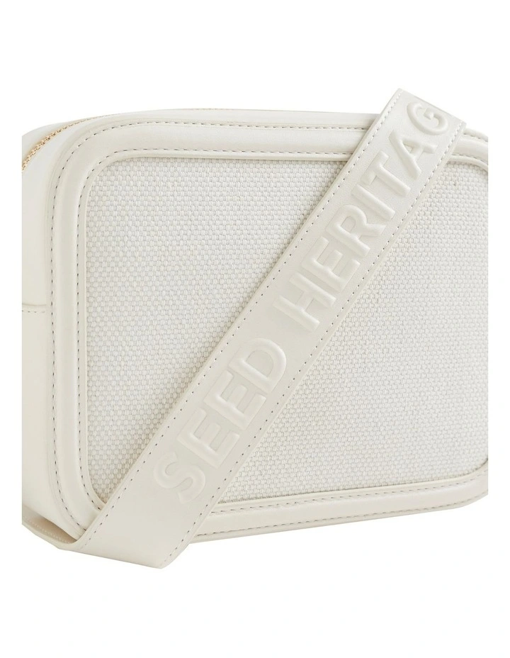 Seed Heritage Textured Logo Crossbody Bag In Bone 6 Seed Heritage Textured Logo Crossbody Bag In Bone - Image 4