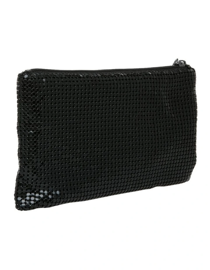Olga Berg Black Mesh Wristlet 4 Olga Berg Black Mesh Wristlet - Image 2