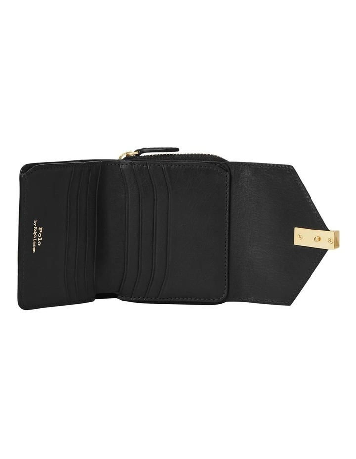 Polo Ralph Lauren Polo ID Leather Compact Wallet In Black 5 Polo Ralph Lauren Polo ID Leather Compact Wallet In Black - Image 3