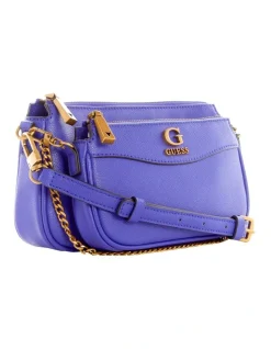 Guess Nell Zip Top Crossbody Bag In Violet -Mocha shop 946044640 3 720x928