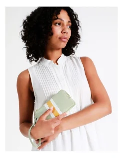 Marcs Whitney Leather Flapover Wallet In Mint -Mocha shop 948446470 4 720x928