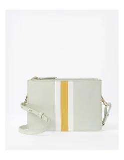 Marcs Whitney Leather Zip Top Crossbody Bag In Mint