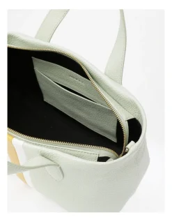 Marcs Whitney Leather Zip Top Tote Bag In Mint -Mocha shop 948446740 4 720x928